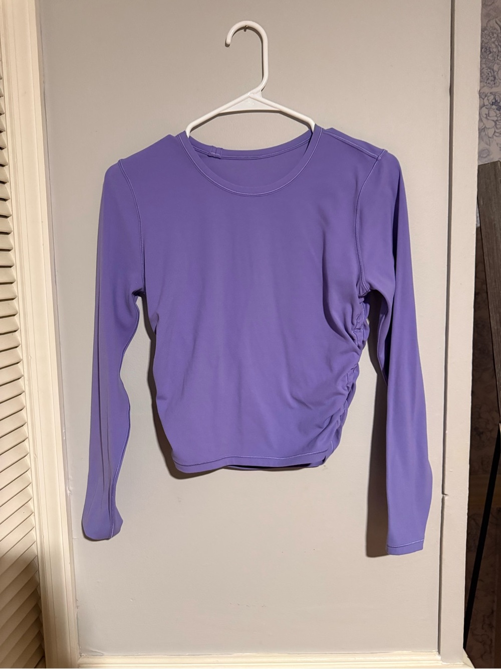 lululemon athletica Long Sleeve Side-Ruched Top in Lavender